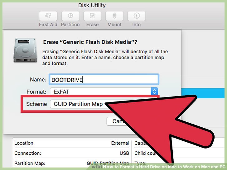 Formatting external hard drive for both mac and pc
